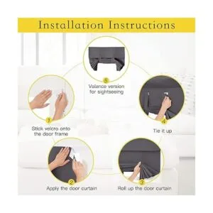 NICETOWN Cortina opaca para puerta con aislamiento_4