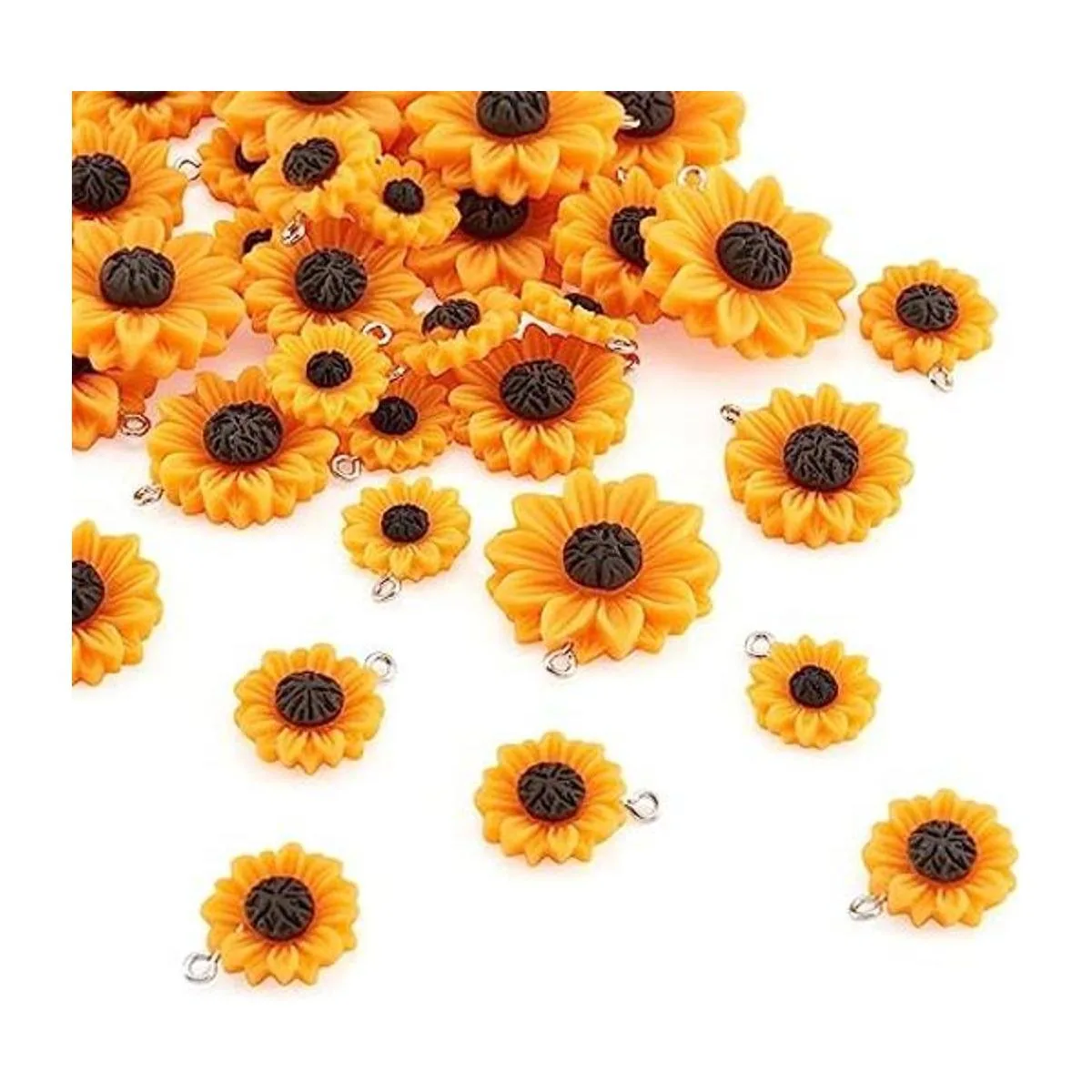 Spritewelry 40 dijes de girasol de resina 4 tamaños_1