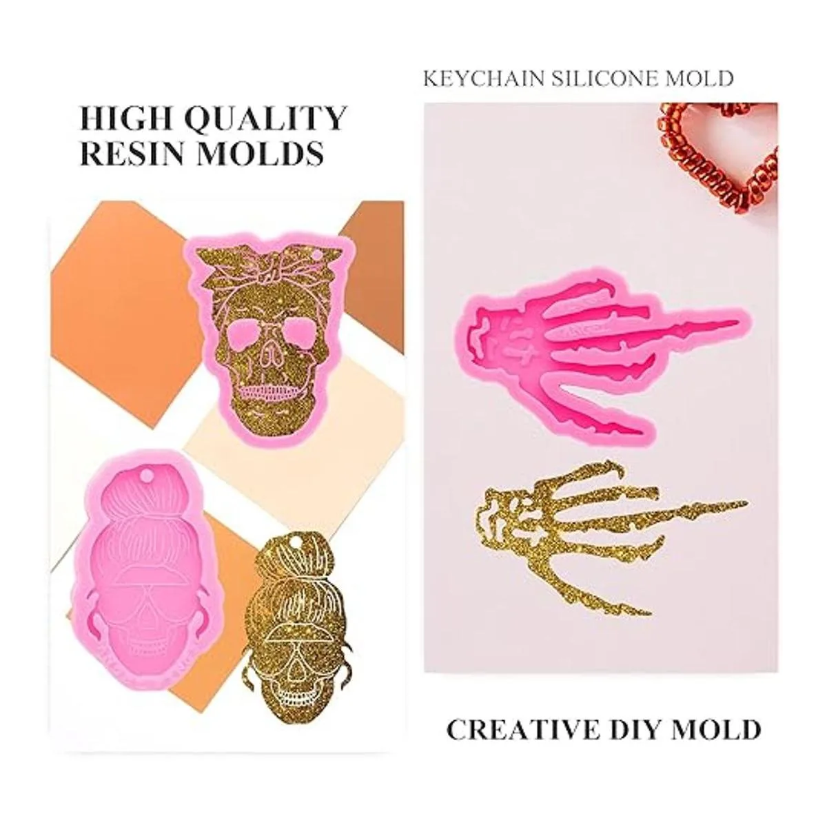 Kit de 43 moldes de silicona para Halloween diseño de_3