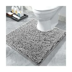 Yimobra Tapete de baño lanudo de lujo en forma de U para_1