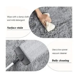 Rtizon Super Soft Fluffy Bedroom Rug 2x6 Feet Shag Runner_5