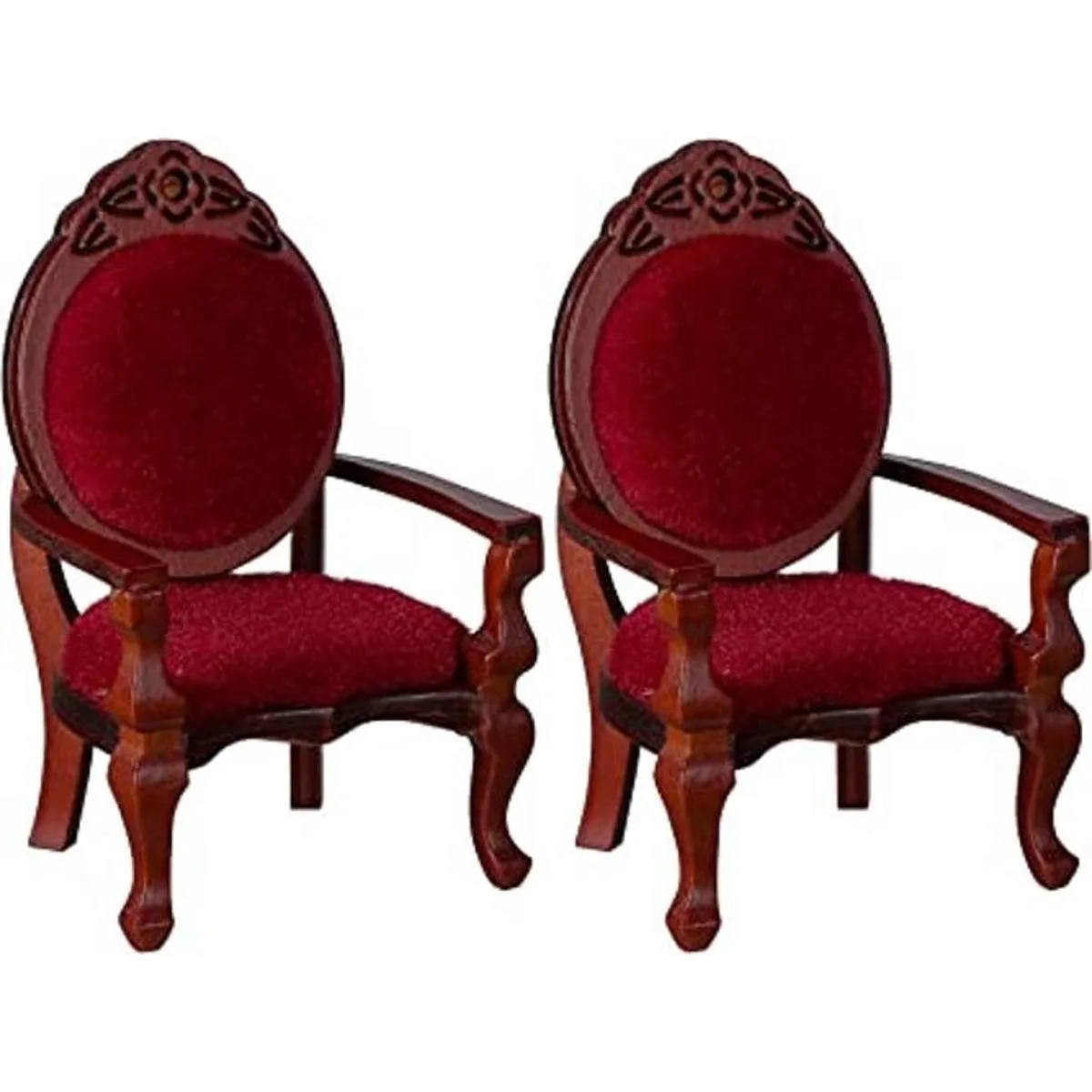 Silla de casa de muñecas en miniatura de 2 piezas 112_1