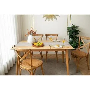 ZeeMart Camino de mesa de granja camino de mesa rústico_4