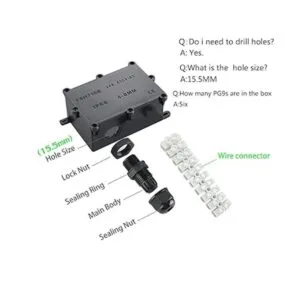 dstfuy Caja de conexiones ABS impermeable IP68 cajas_4