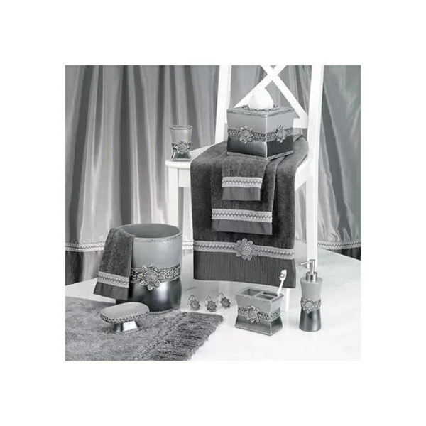 Avanti Linens Colección Medallion trenzado granito_5