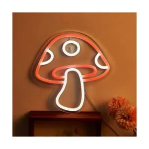 Chibuy Letrero de neón LED con forma de hongo de neón luz_1