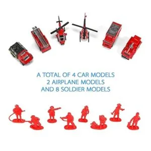 Juego de 14 piezas de camión de bomberos con juguete de_6