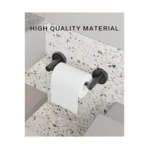 Fixsen Soporte de papel higiénico negro mate para baño_3