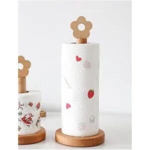 Soporte para toallas de papel organizador de madera para_7