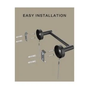 Fixsen Soporte de papel higiénico negro mate para baño_5