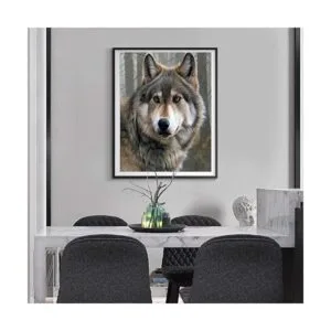 ACANDYL Kit de pintura por número de lobo para niños_3