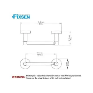Fixsen Soporte de papel higiénico negro mate para baño_6