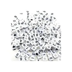 Gresorth 800 cuentas de acrílico de cubo blanco para_2
