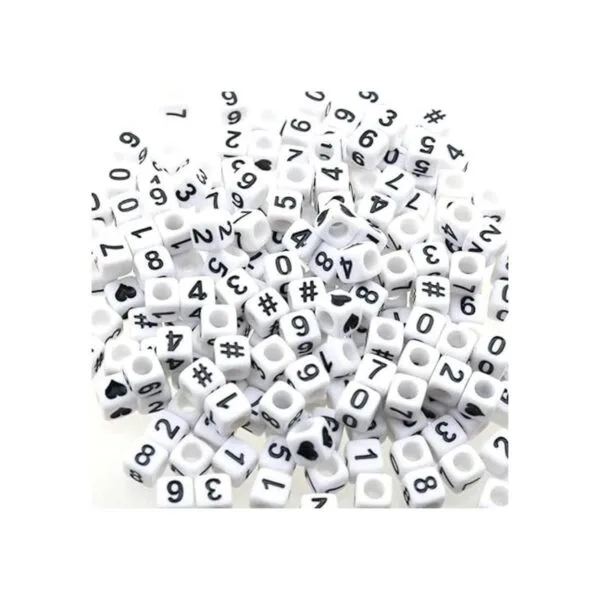 Gresorth 800 cuentas de acrílico de cubo blanco para_2