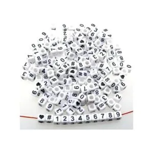 Gresorth 800 cuentas de acrílico de cubo blanco para_3