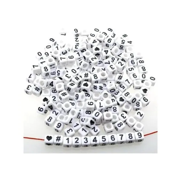 Gresorth 800 cuentas de acrílico de cubo blanco para_3