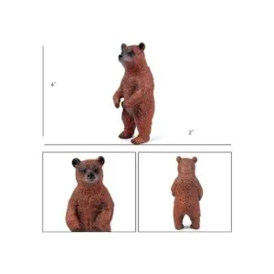 Grizzly Bear Juego de figuras de animales de plástico_6