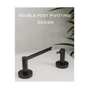 Fixsen Soporte de papel higiénico negro mate para baño_2