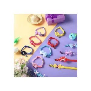 Paquete de 22 pajaritas para perro collar de flores_4