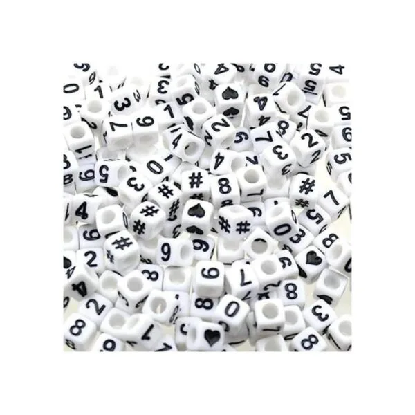 Gresorth 800 cuentas de acrílico de cubo blanco para_1