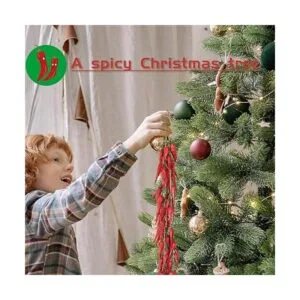 VIOCIWUO 3 piezas de pimientos rojos artificiales_4