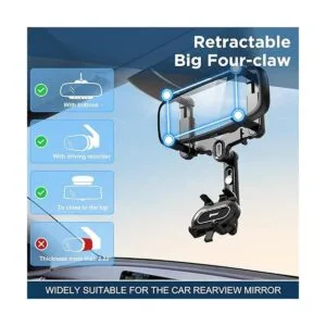 IPOW Soporte grande para teléfono de espejo retrovisor_3