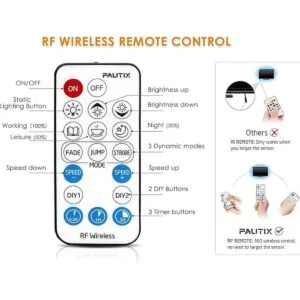 PAUTIX Regulador remoto RF de 2 vías para tira de luces_2