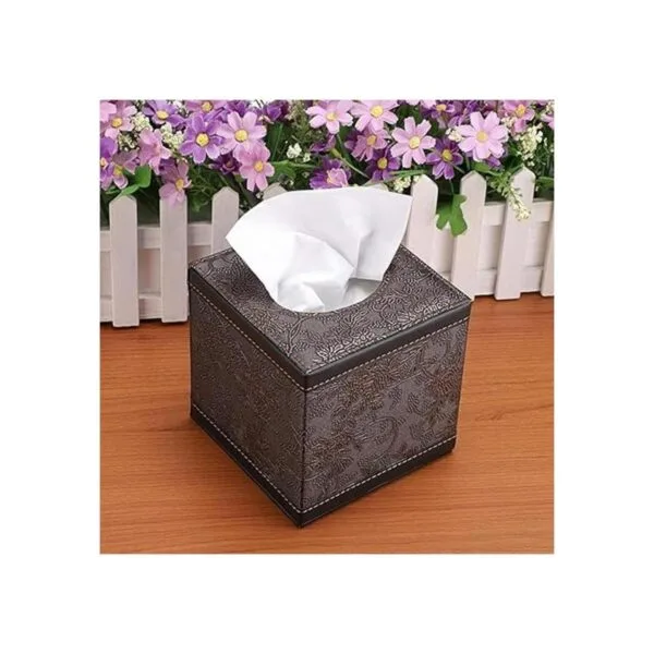 Sumnacon Elegante soporte para caja de pañuelos de piel_2