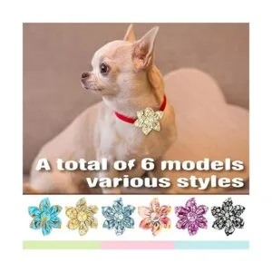 6 piezas de collar floral para perro collar de perro_6