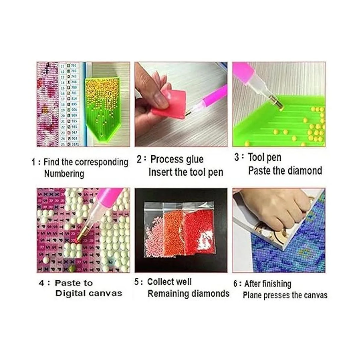 Kits de bricolaje de pintura de diamante 5D por números_5