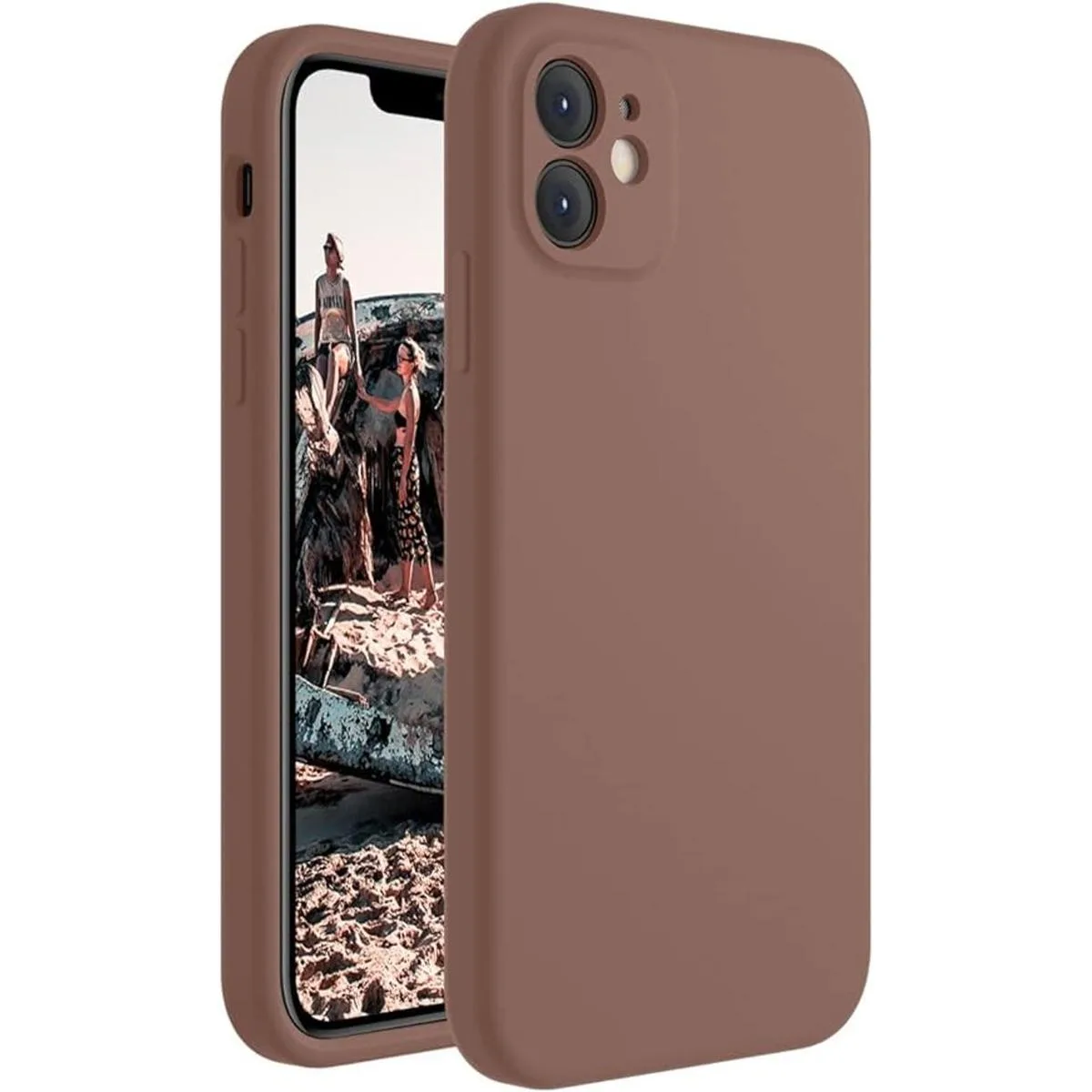 Cordking Funda para iPhone 11 silicona bordes cuadrados_1