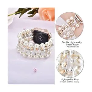 VISOOM Pulsera de cuentas compatible con Apple Watch Band_2