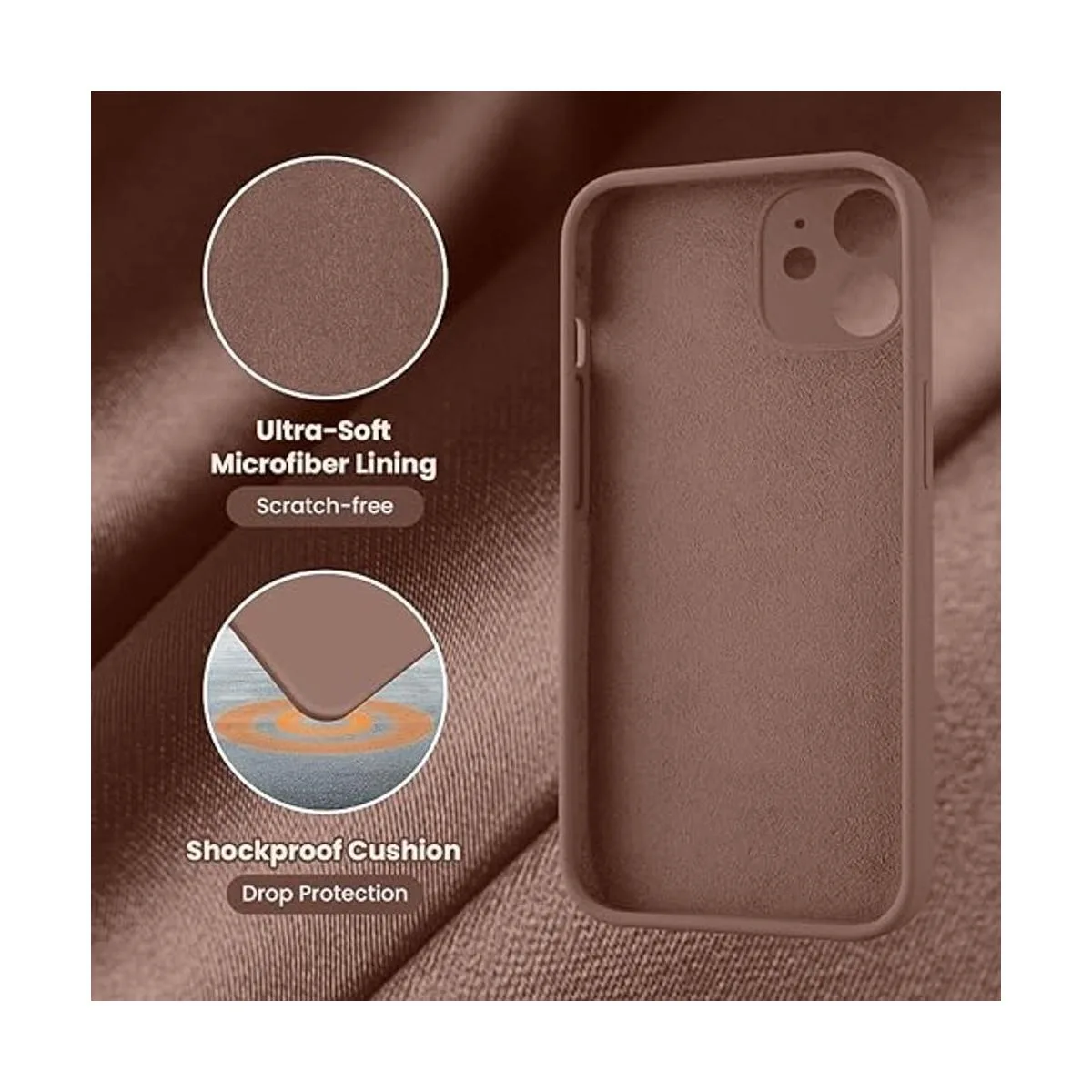 Cordking Funda para iPhone 11 silicona bordes cuadrados_5
