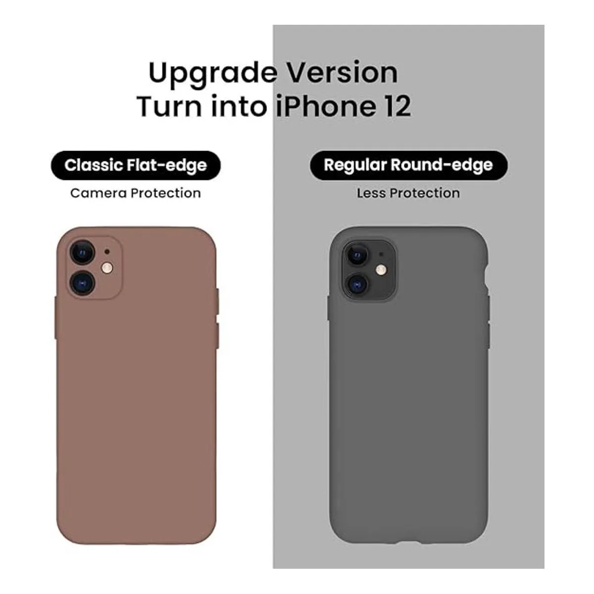 Cordking Funda para iPhone 11 silicona bordes cuadrados_3