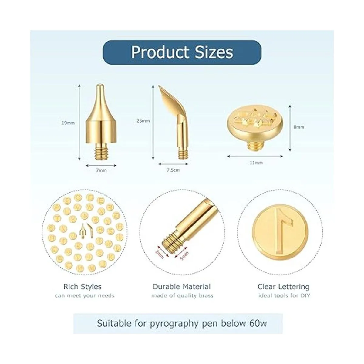 Juego de 43 puntas para quemar madera incluye símbolo de_2