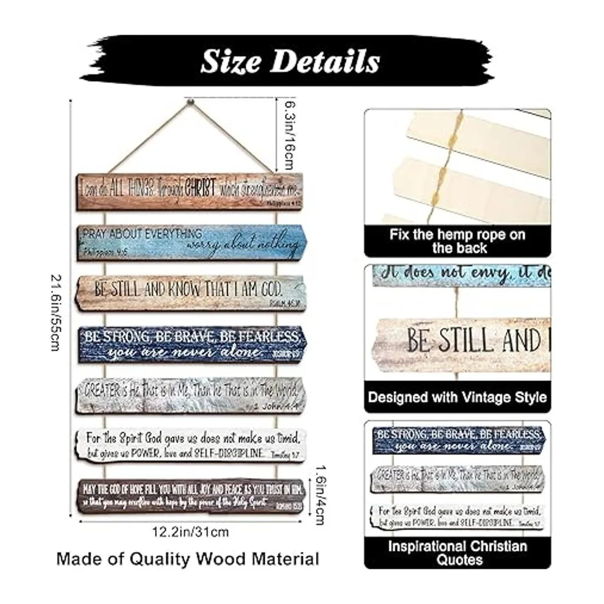 Arte de pared cristiano con versículos de la Biblia de_2