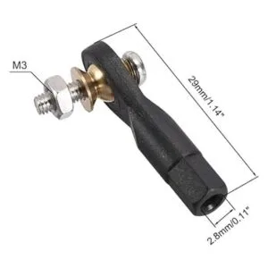 uxcell 10 unids M3 3.0xL29mm palanca de dirección Linkage_2