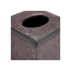 Sumnacon Elegante soporte para caja de pañuelos de piel_5