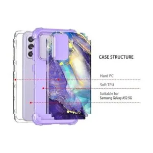 Rancase Funda compatible con Galaxy A52 5G tres capas de_3