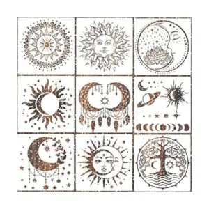 9 plantillas grandes de mandala para el sol y la luna_1