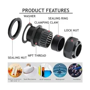PENGLIN Conector de cable de nailon NPT de 12 pulgadas_2