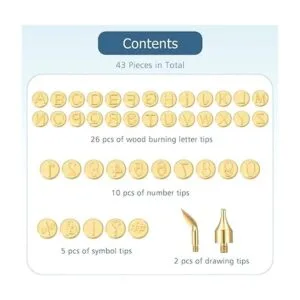 Juego de 43 puntas para quemar madera incluye símbolo de_3