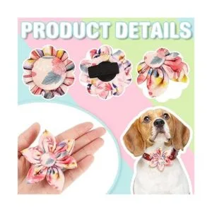 6 piezas de collar floral para perro collar de perro_3