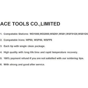 5 puntas de soldadura Weller LT de repuesto para WP80_3