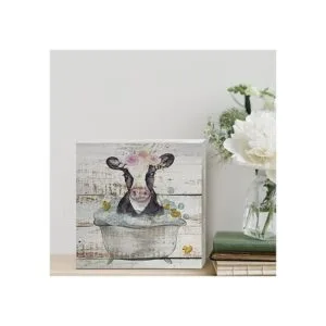 Cartel divertido de madera para baño decoración de_4