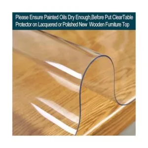 Wadrac Protector de mesa de PVC transparente de 16 x 22_3