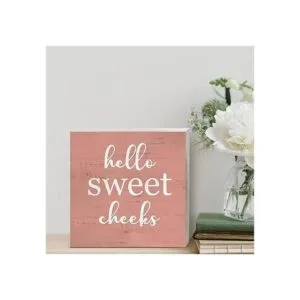 Letrero de madera rosa para baño decoración de_4