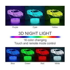 iCHONY Lámpara de escritorio de ilusión óptica 3D con_2