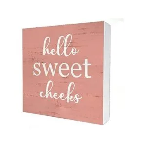 Letrero de madera rosa para baño decoración de_1