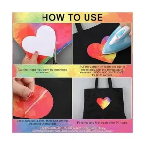 6 hojas de vinilo para planchar con teñido anudado vinilo_5